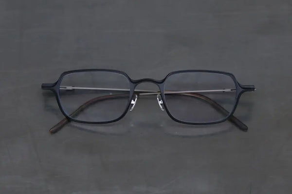 Rigards Classic Square Frame Magnesium Aluminum Alloy Eyeglasses RG0086AL Black Frame Transparent